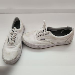 VANS Authentic Deck Shoes Canvas White Lace Up